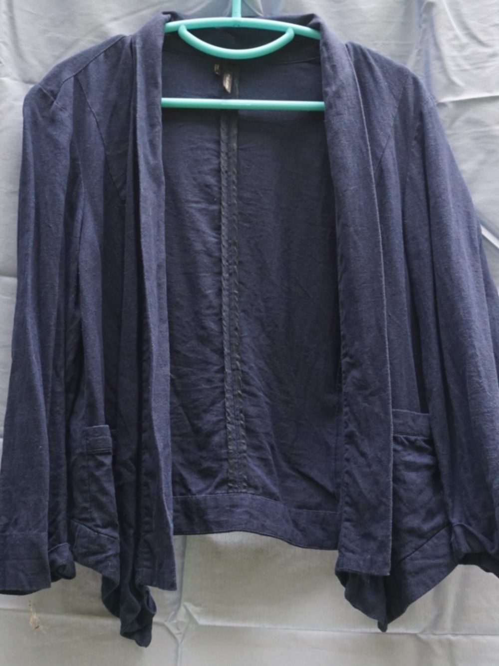 Maurices Navy Three Quarter Sleeve Lightweight Blazer